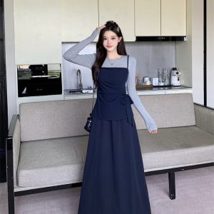 3-Piece Cami and Skirt Set Women's Slimming Fall Outfit