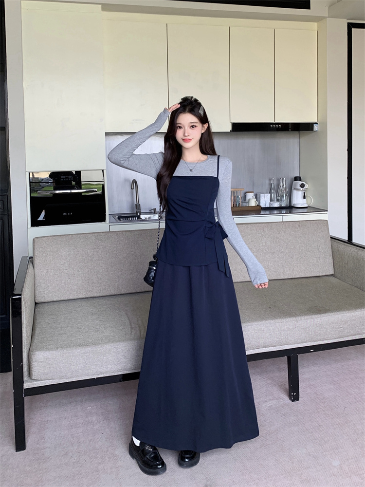 3-Piece Cami and Skirt Set Women's Slimming Fall Outfit
