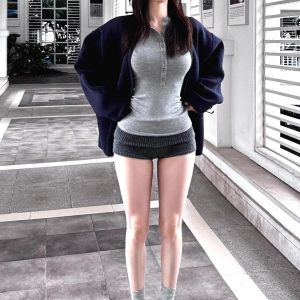 Women's American Style Henley Long Sleeve T-Shirt Fall Winter Base Layer Top